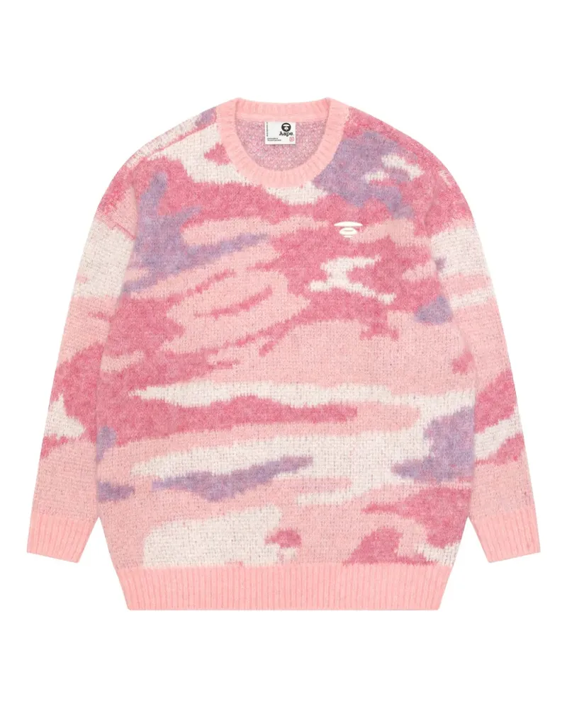 BAPE Pullover mit Camouflagemuster - Rosa Rosa
