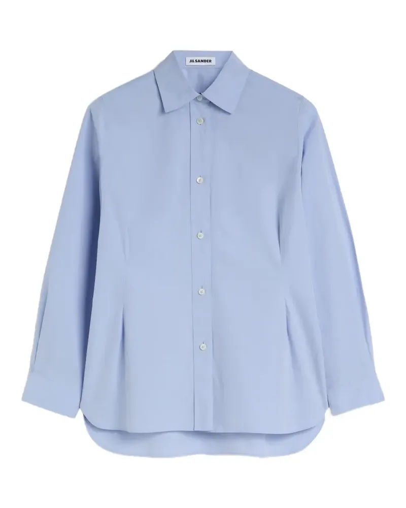 Jil Sander Fil-à-Fil-Hemd mit Bundfalten - Blau Blau
