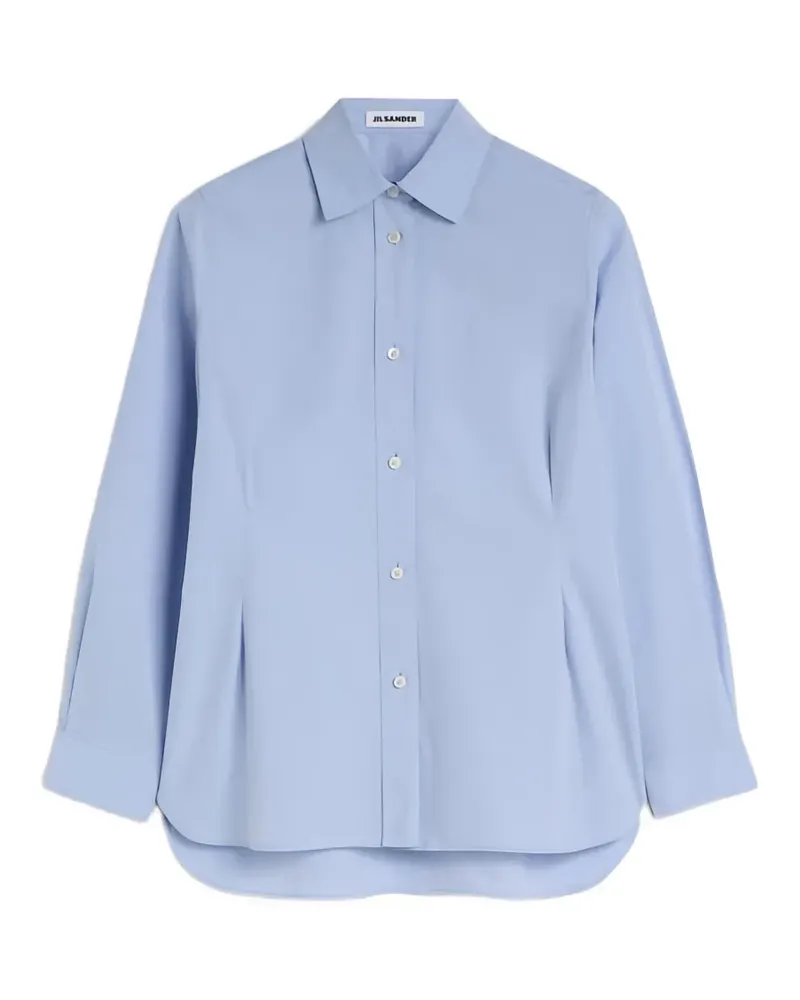 Jil Sander Fil-à-Fil-Hemd mit Bundfalten - Blau Blau