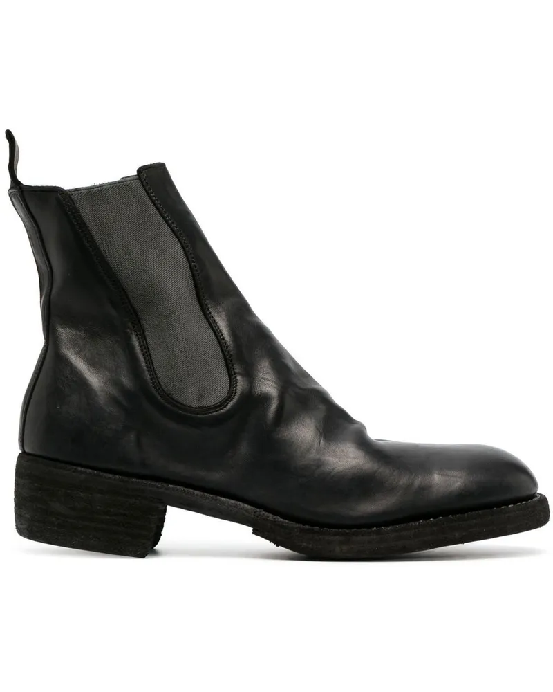 GUIDI Klassische Chelsea-Boots Schwarz