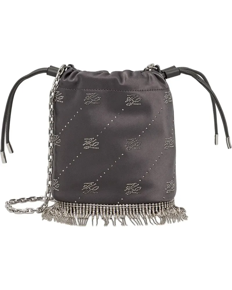 Karl Lagerfeld Beuteltasche mit Logo-Muster - Grau Grau