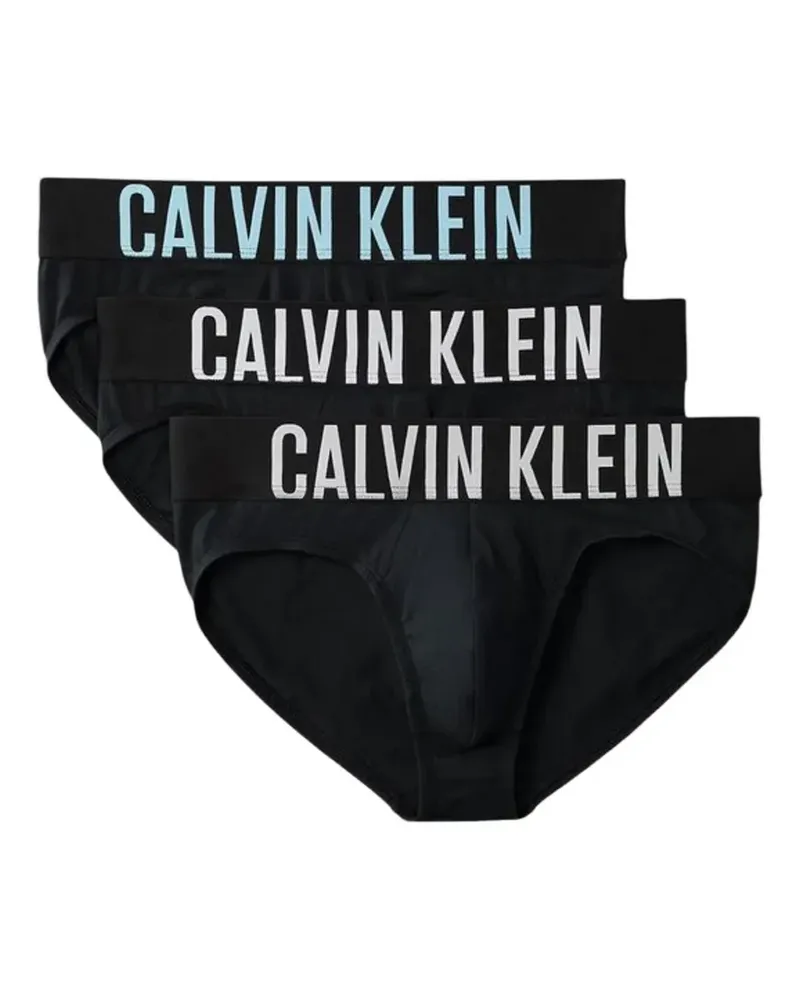 Calvin Klein Slips mit Logo-Bund (3er-Set) - Schwarz Schwarz