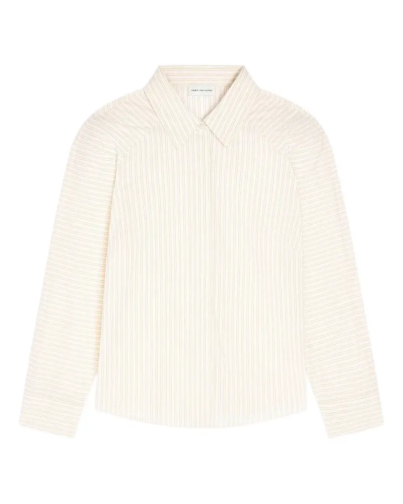 Dries van Noten Gestreiftes Hemd - Rosa Rosa