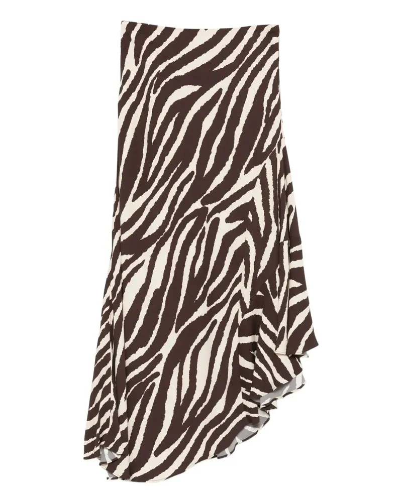 Twin-Set Rock mit Zebra-Print - Braun Braun