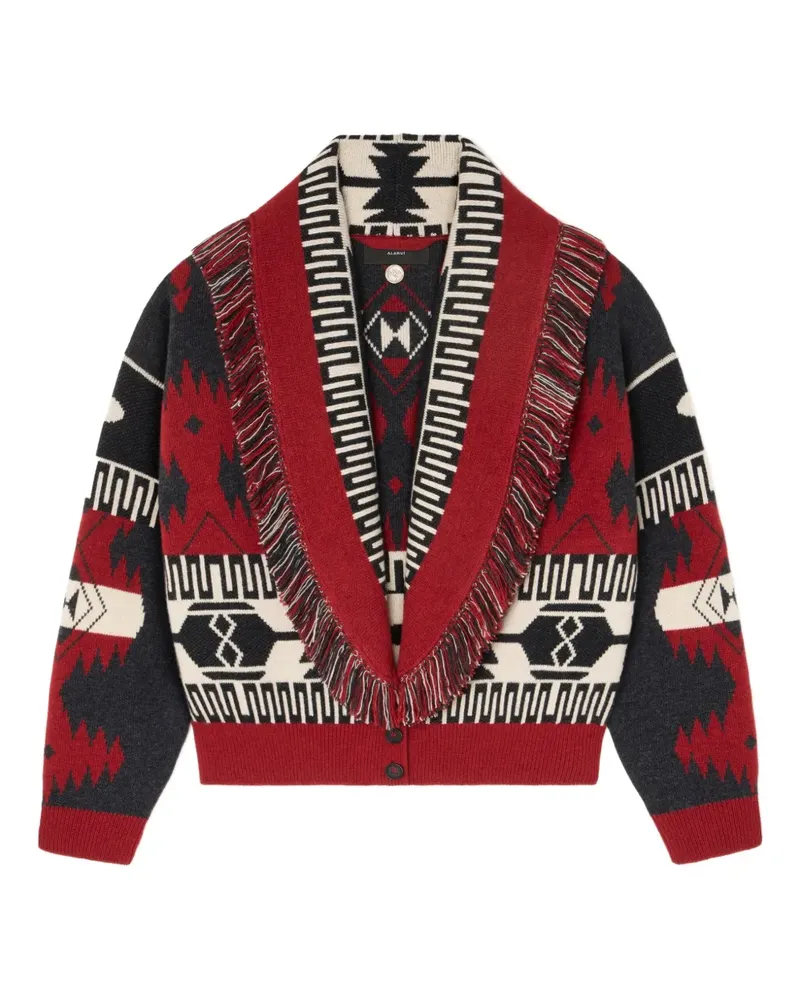Alanui Icon Jacquard-Cardigan - Rot Rot