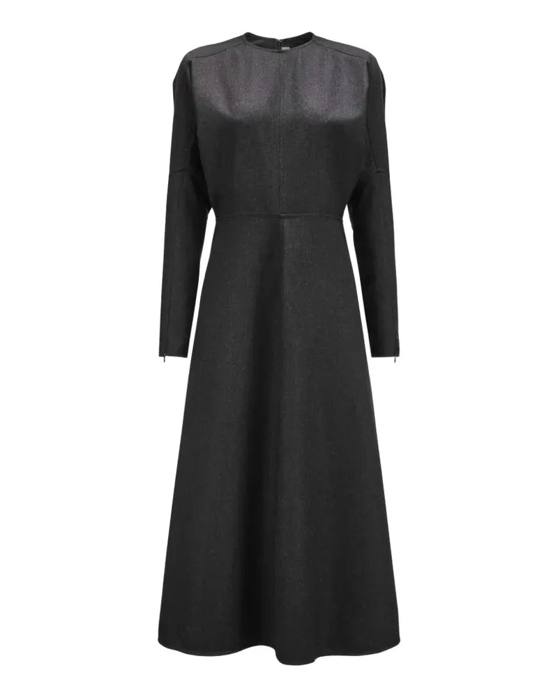 Victoria Beckham Dolman long-sleeve midi dress - Grau Grau
