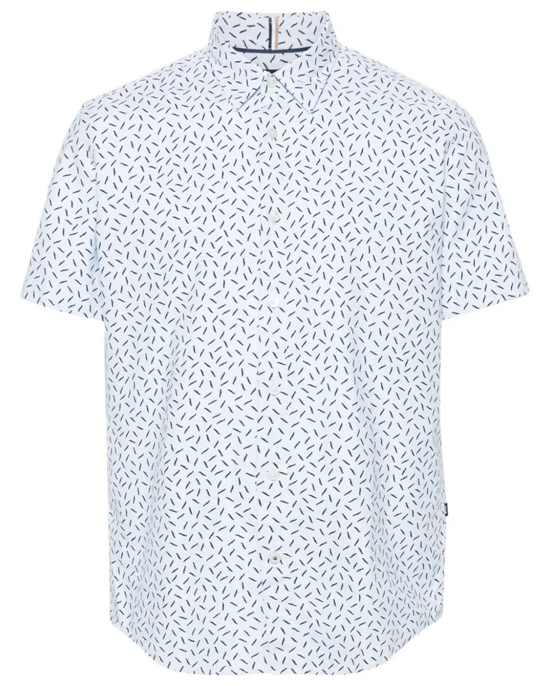 HUGO BOSS Hemd mit abstraktem Muster - Blau Blau