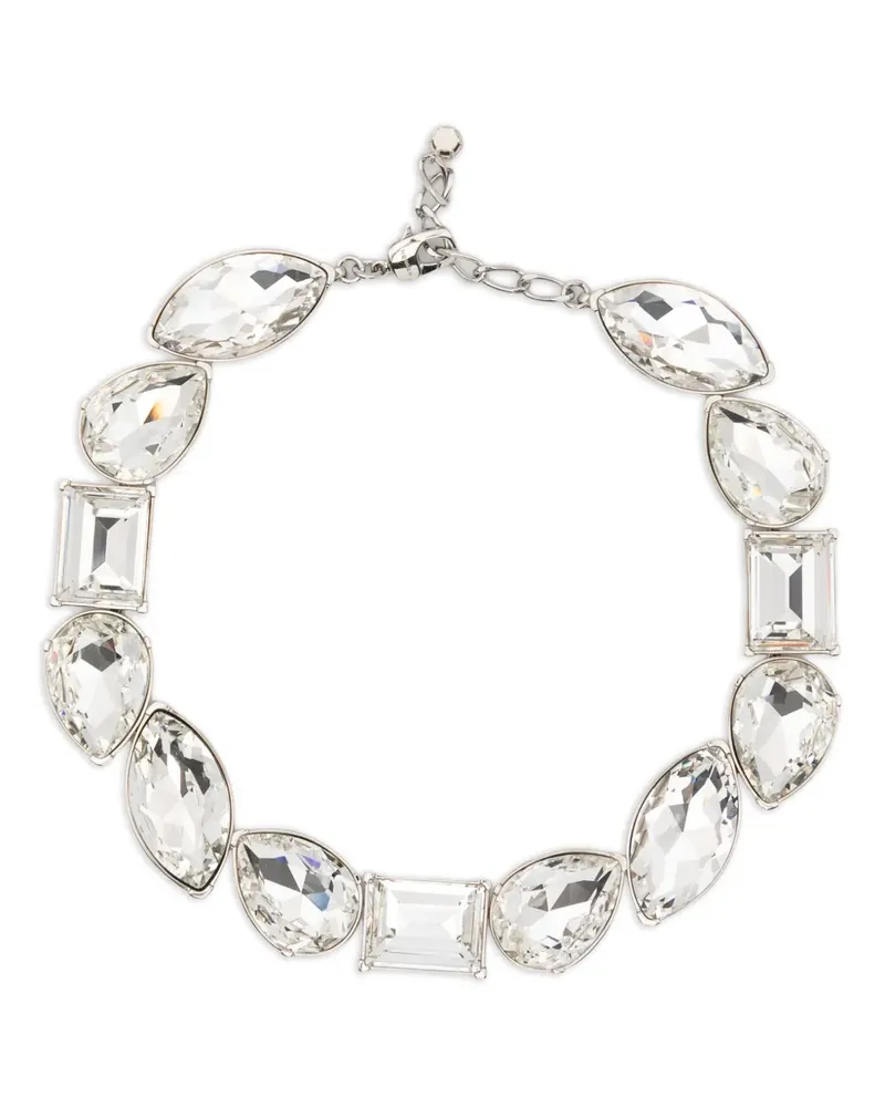 Alexander McQueen Choker mit Kristallen - Silber Silber