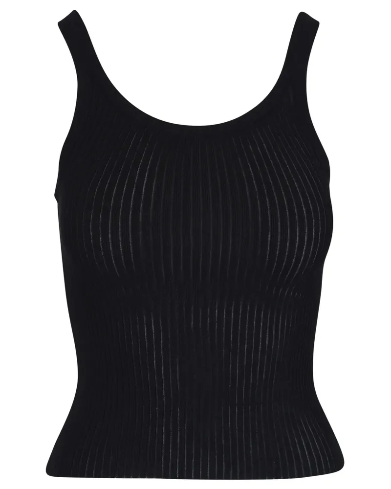 Nili Lotan Geripptes Tanktop - Schwarz Schwarz
