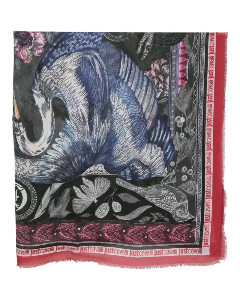 Just Cavalli Schal mit Print - Schwarz Schwarz