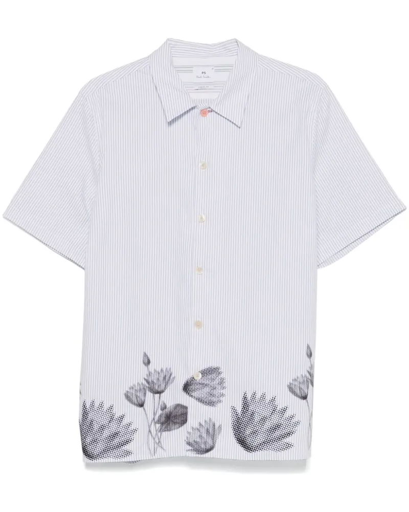 Paul Smith Hemd mit Blumen-Print - Weiß Weiß