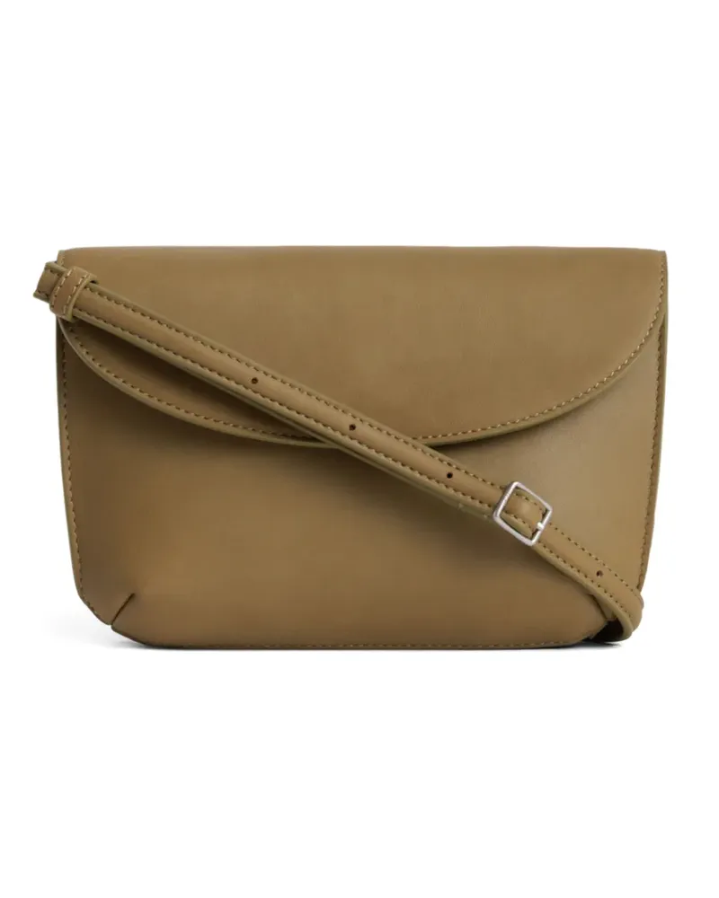 YU MEI Keriana leather clutch bag - Braun Braun