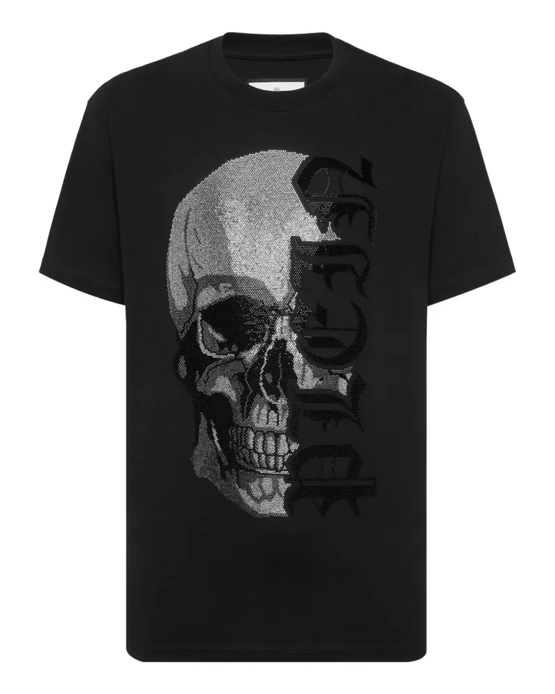 Philipp Plein T-Shirt mit grafischem Totenkopf - Schwarz Schwarz