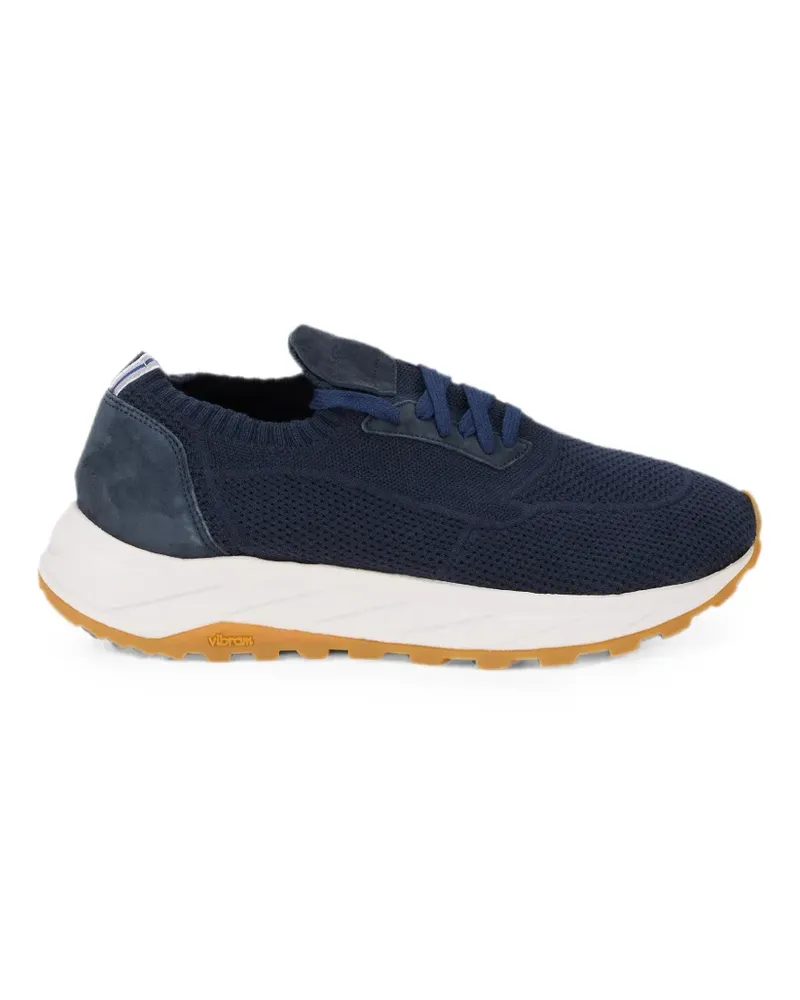 Fedeli mesh-knit panelled sneakers - Blau Blau