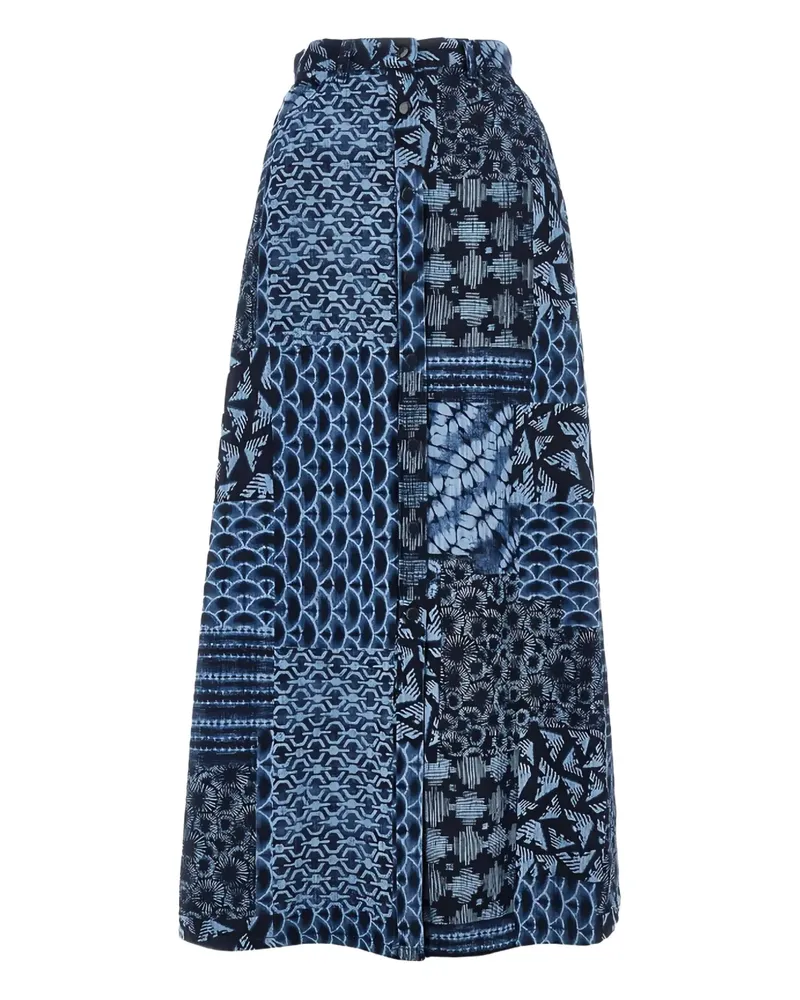 Emporio Armani Jeansrock mit Print - Blau Blau