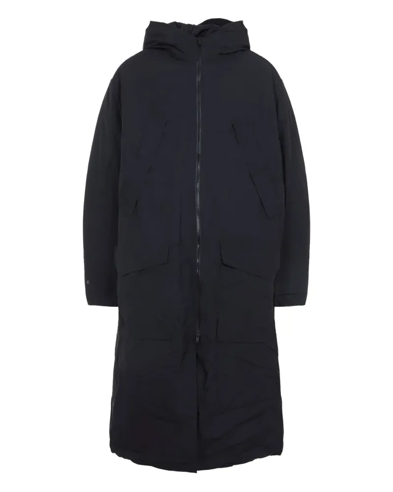 Y-3 Kapuzenmantel mit Pattentaschen - Schwarz Schwarz