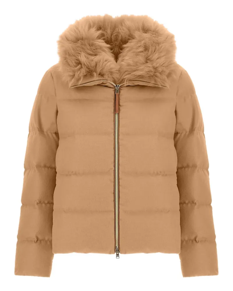 Herno Jacke mit Pelzbesatz - Braun Braun