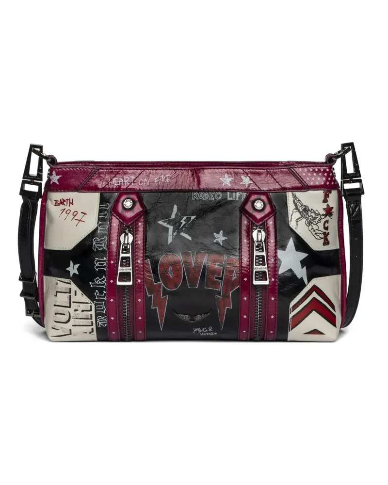 Zadig & Voltaire Sunny Moody Punk Umhängetasche mit Print - Schwarz Schwarz
