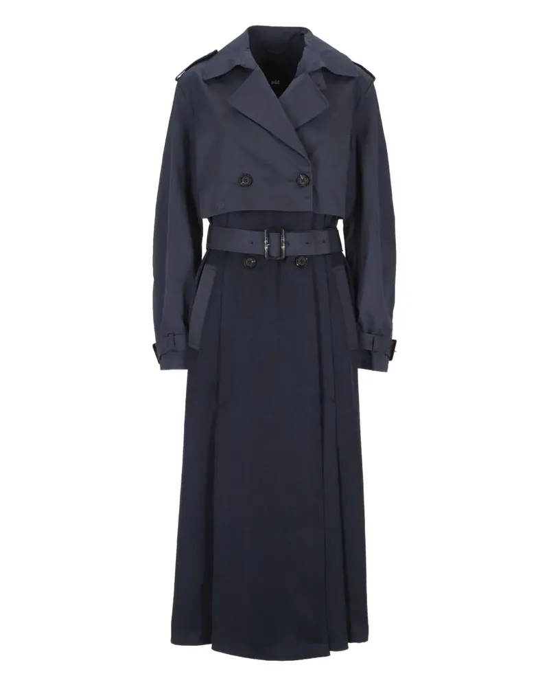 ADD Trenchcoat mit Kontrasteinsätzen - Blau Blau