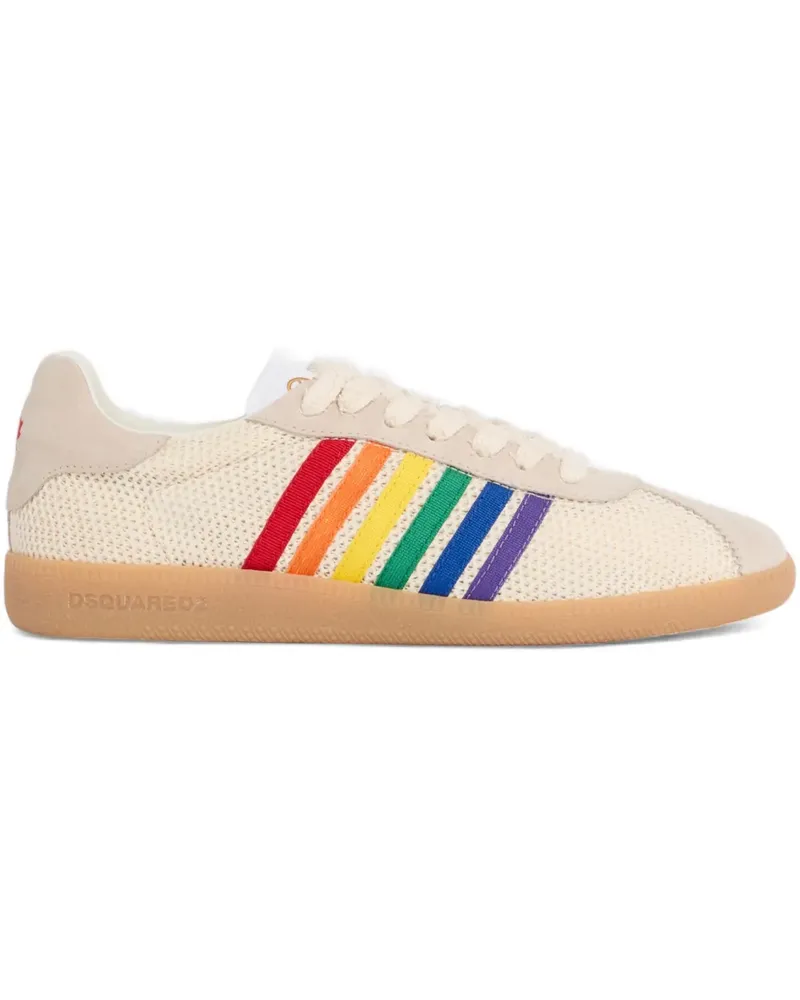 Dsquared2 Gestreifte Rainbow Sneakers - Nude Nude