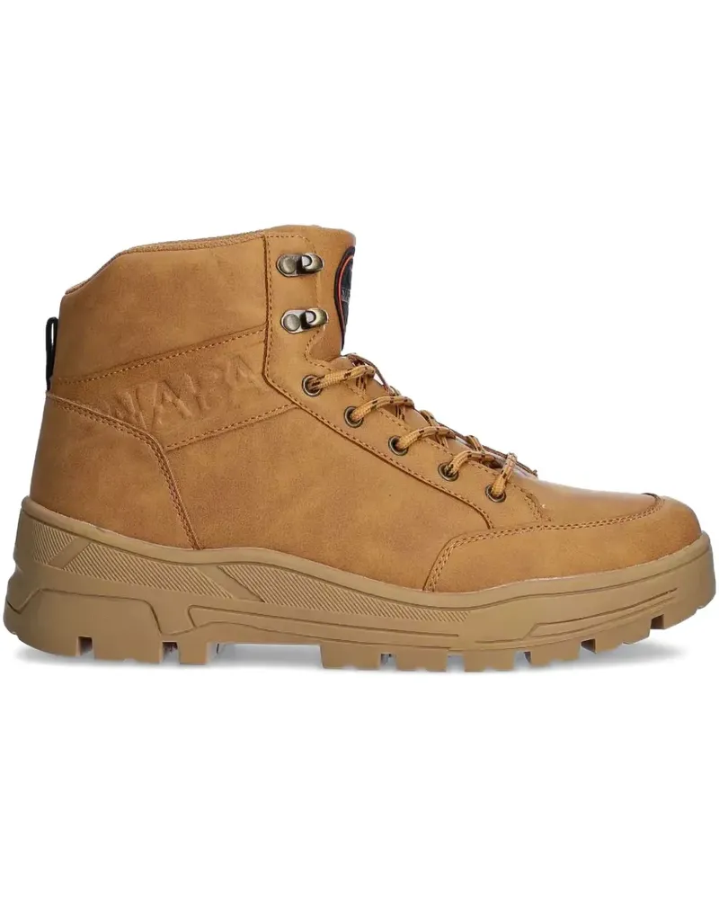 Napapijri Herb Wanderstiefel mit Schnürung - Braun Braun