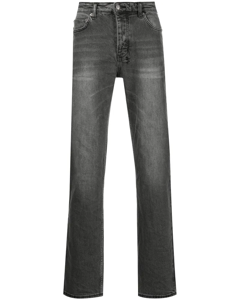 ksubi Ausgeblichene Slim-Fit-Jeans Schwarz