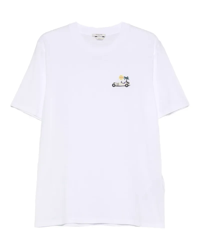 Jacob Cohën T-Shirt mit Stickerei - Weiß Weiß