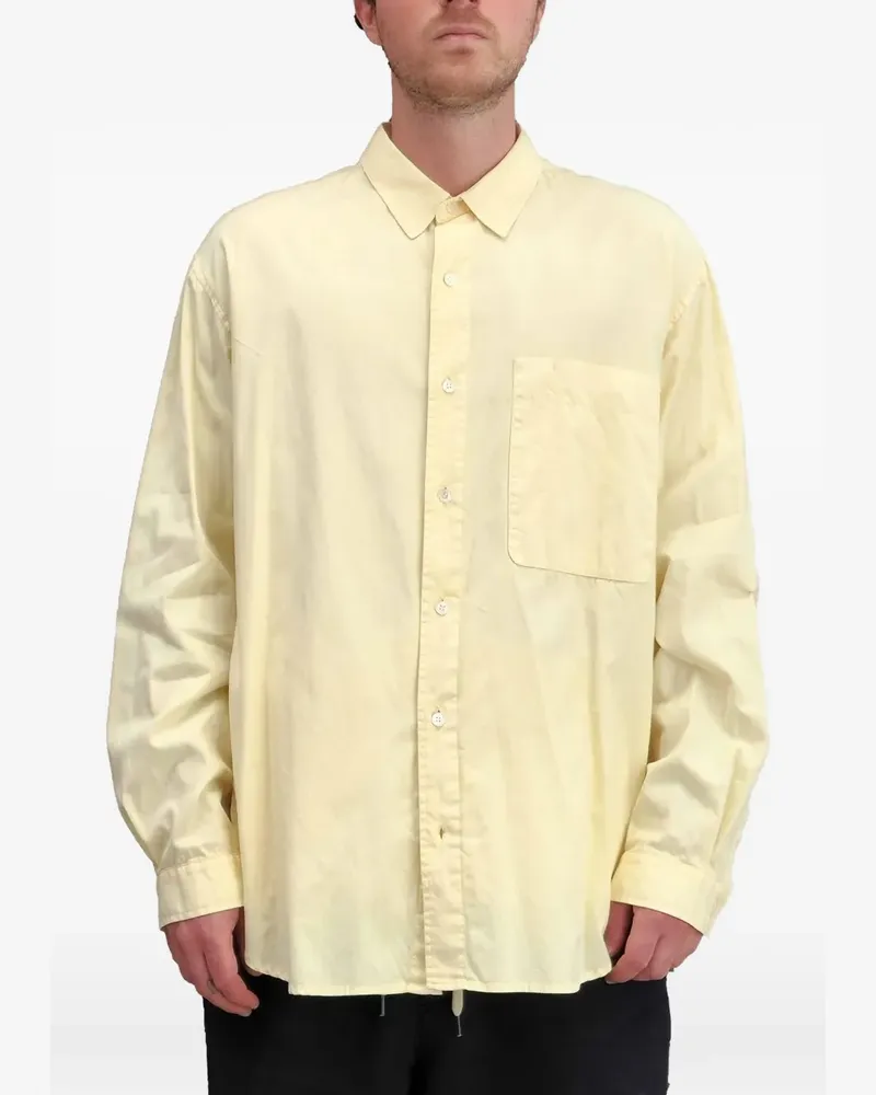 Paltò Hemdjacke mit Knopfleiste - Gelb Gelb