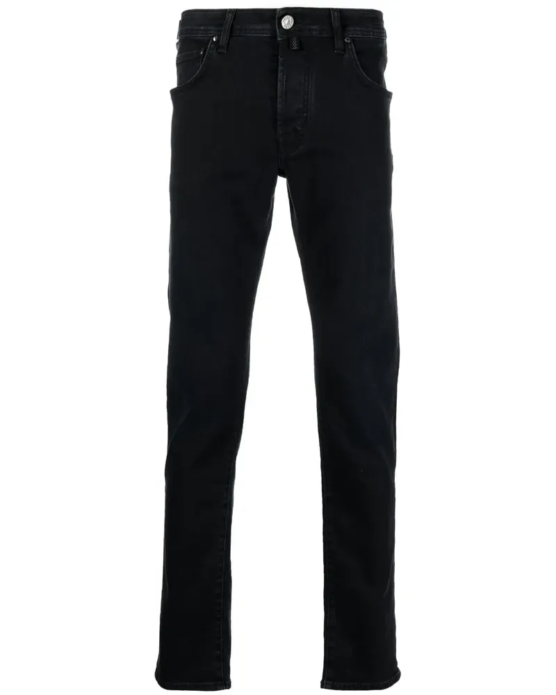 Jacob Cohën Skinny-Jeans mit Schaldetail - Schwarz Schwarz
