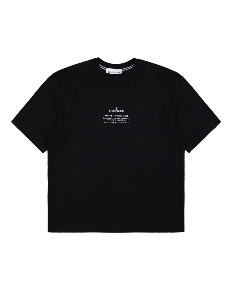 Stone Island logo-print cotton T-shirt - Schwarz Schwarz