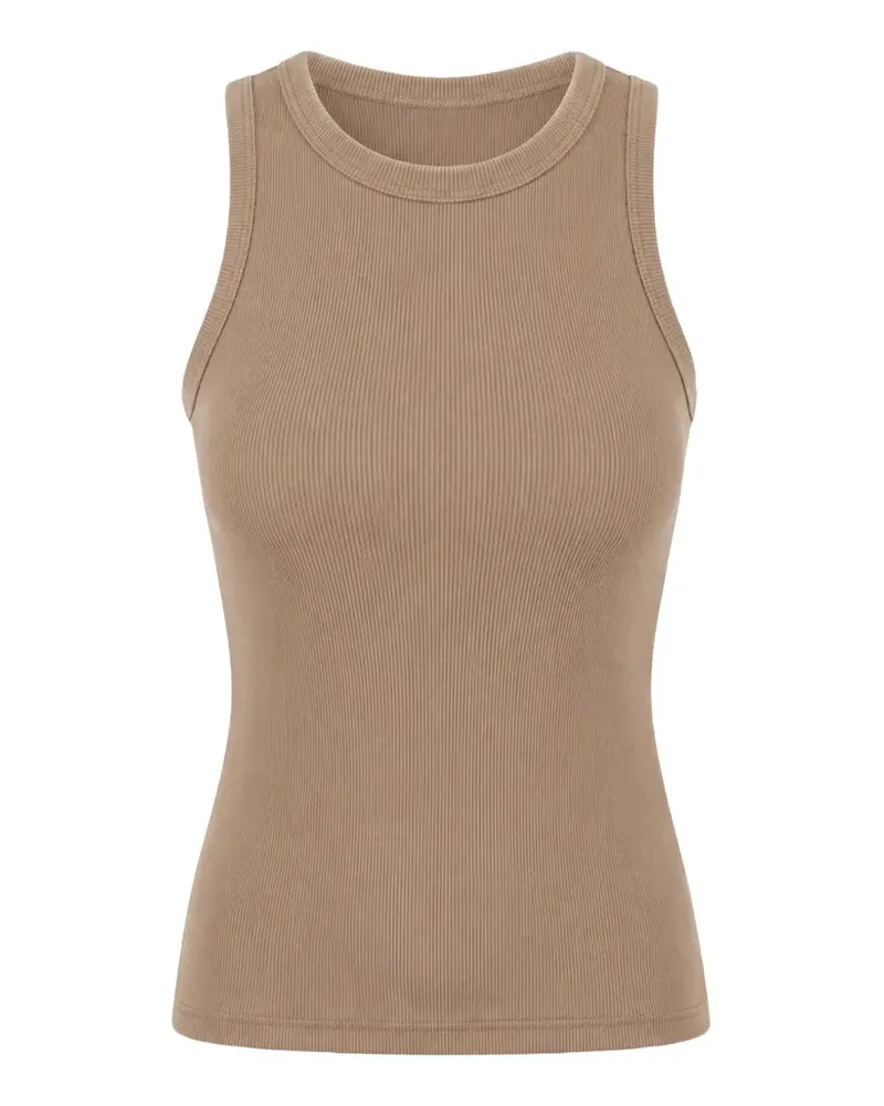 Handvaerk Geripptes Trägershirt - Braun Braun