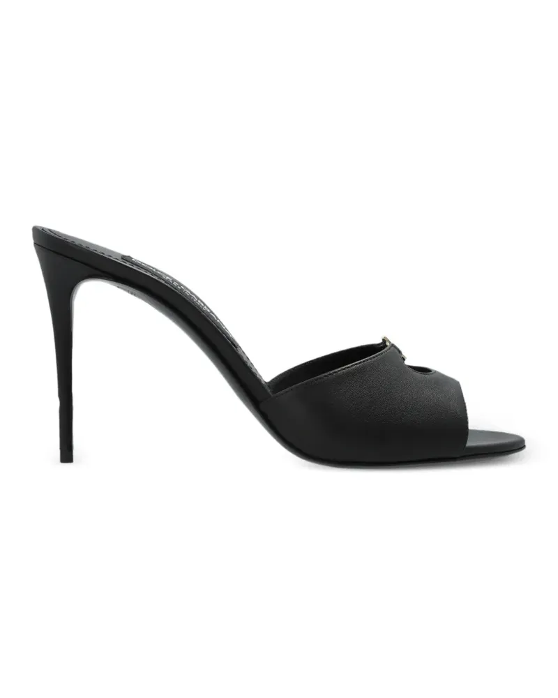 Dolce & Gabbana cutout logo mules - Schwarz Schwarz