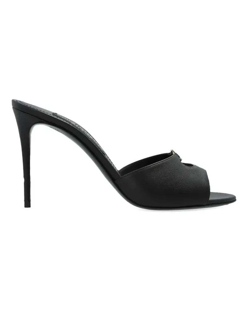 Dolce & Gabbana cutout logo mules - Schwarz Schwarz