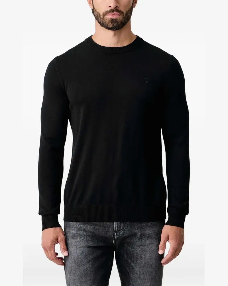 Trussardi Pullover mit rundem Ausschnitt - Schwarz Schwarz