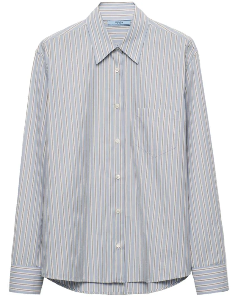 Prada Gestreiftes Hemd - Blau Blau
