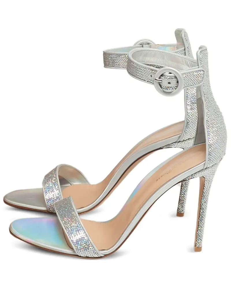 Gianvito Rossi Portofino Sandalen mit Pailletten - Silber Silber