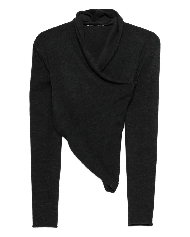 Alberta Ferretti draped top - Grau Grau
