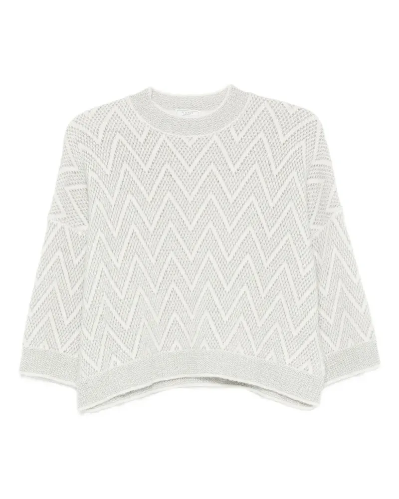 Peserico Pullover mit Zickzackmuster - Grau Grau