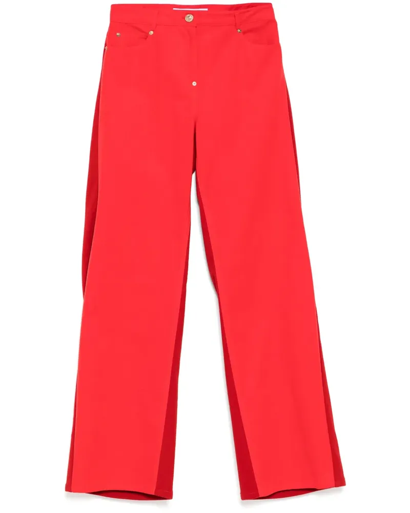 pushBUTTON Klassische Tapered-Hose - Rot Rot