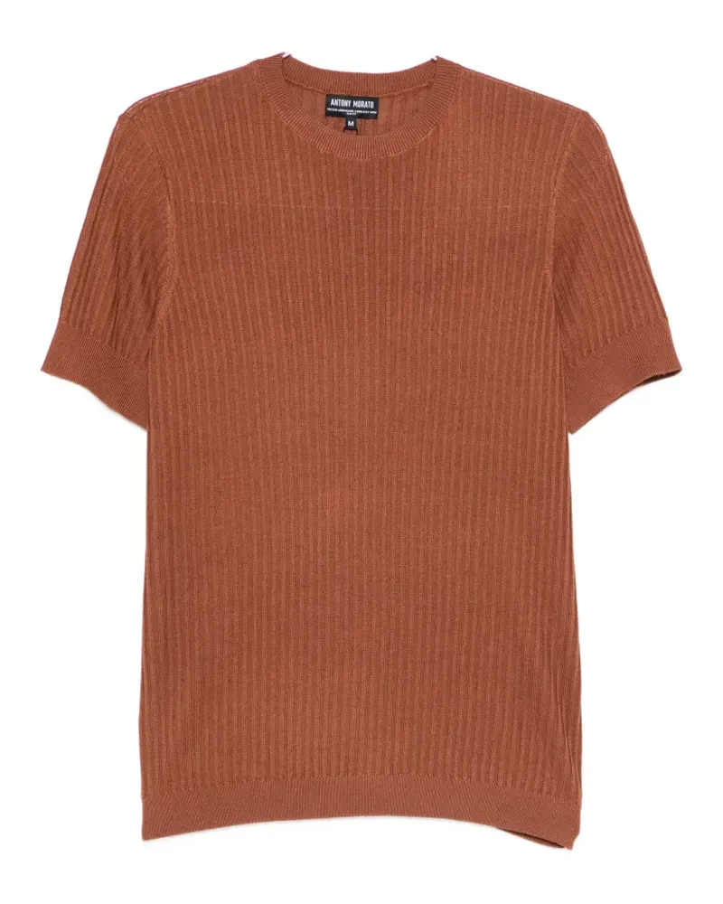 Antony Morato ribbed T-shirt - Braun Braun