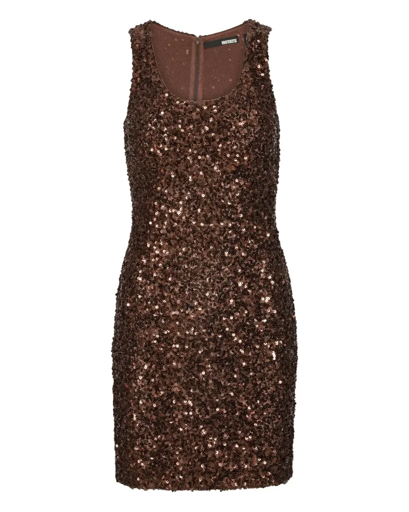 ROTATE Birger Christensen Kleid mit Pailletten - Braun Braun