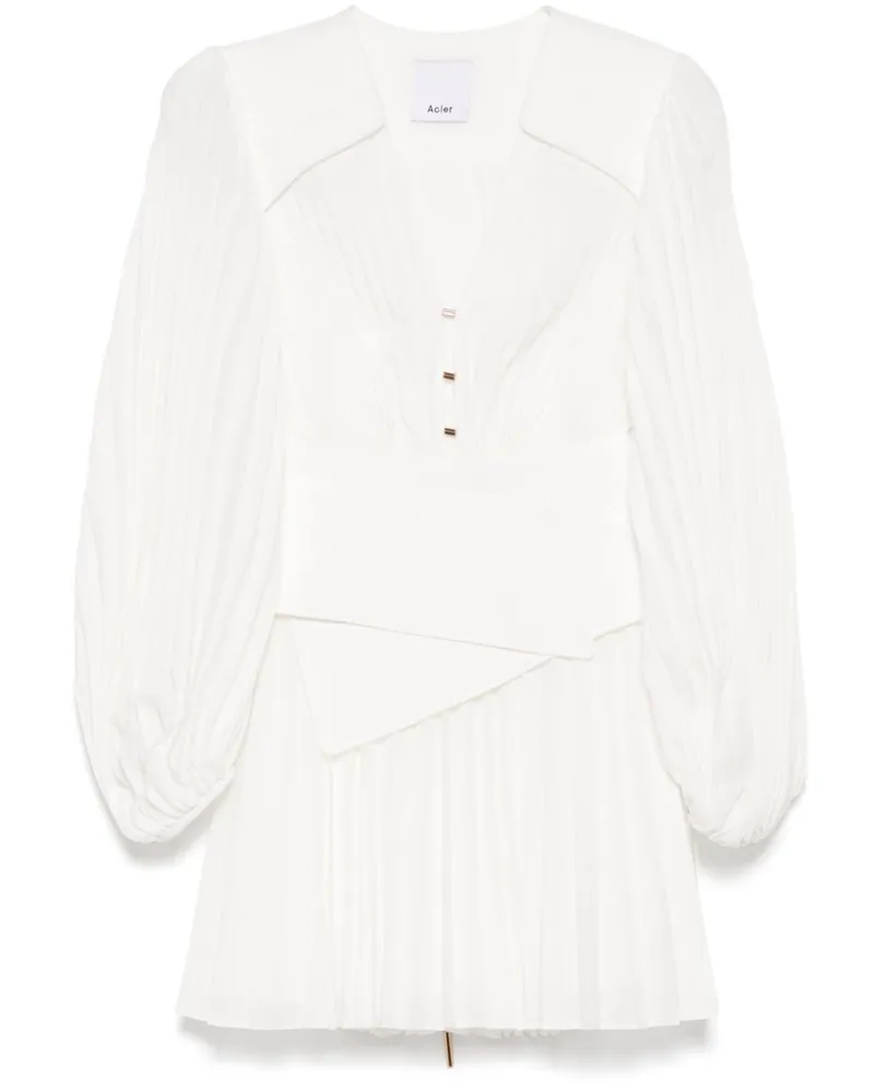 Acler Rhodes Kleid - Weiß Weiß