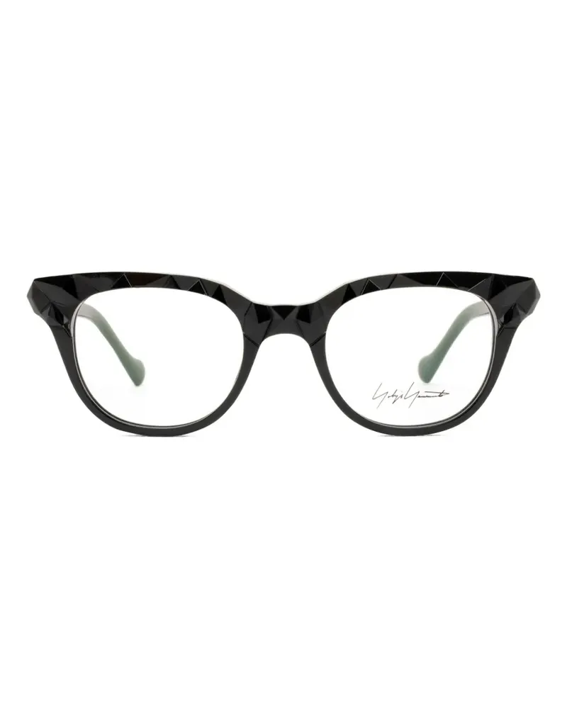 Yohji Yamamoto cat-eye frame glasses - Schwarz Schwarz