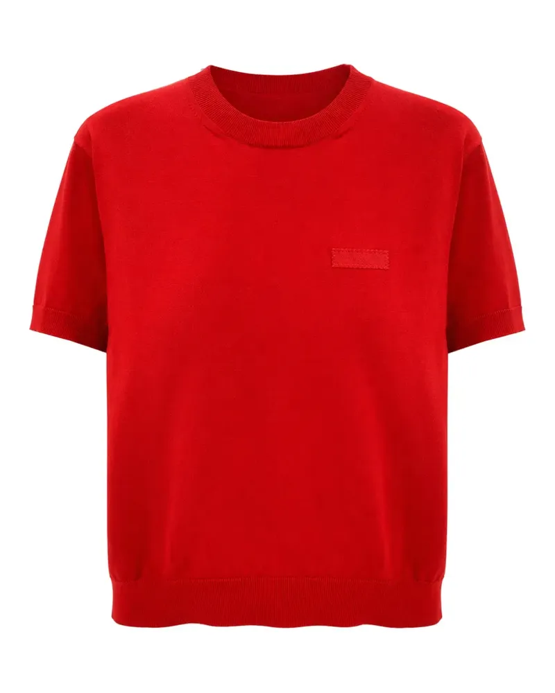 Givenchy Couture Seam T-shirt in knit with gros grain-detail - Rot Rot