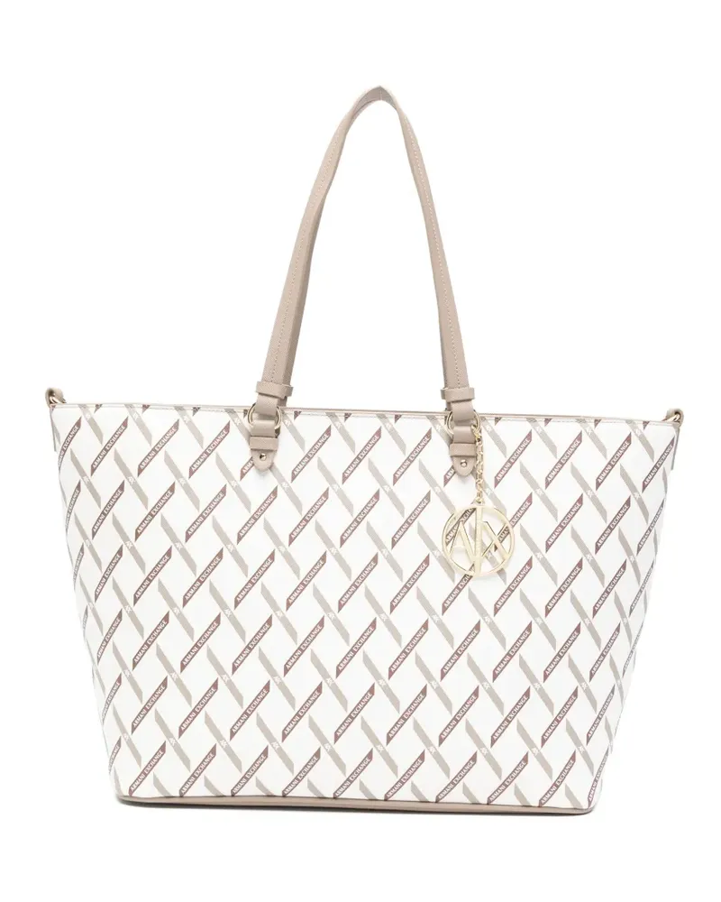 Armani Exchange Handtasche mit Logo-Print - Nude Nude