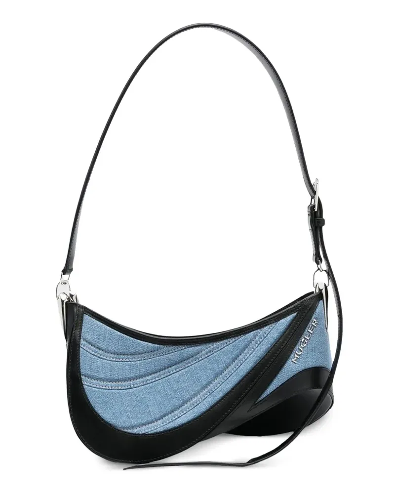 Thierry Mugler Spiral Curve Schultertasche - Blau Blau