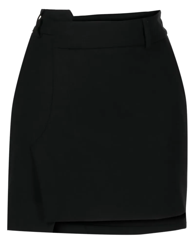 Monse Asymmetrischer Minirock - Schwarz Schwarz