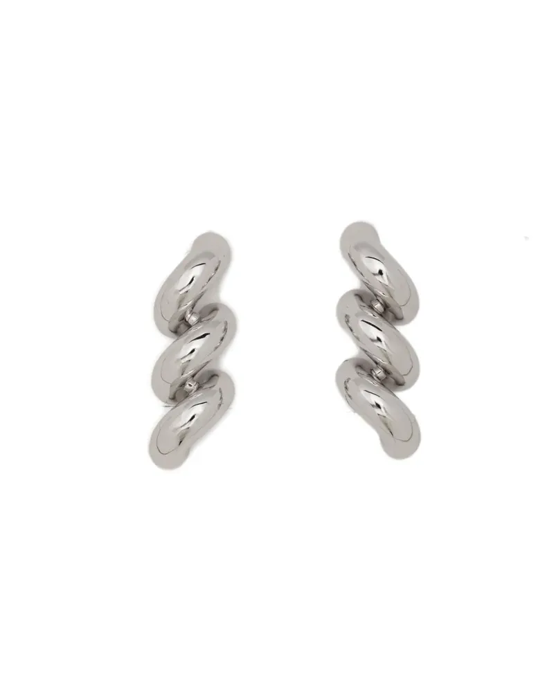 Eddie Borgo Hängeohrringe in Kordeloptik - Silber Silber