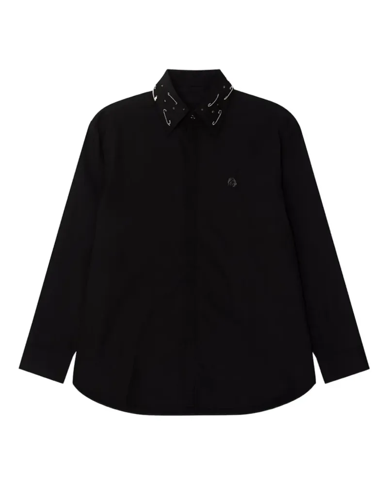 John Richmond Hemd mit Sicherheitsnadel - Schwarz Schwarz