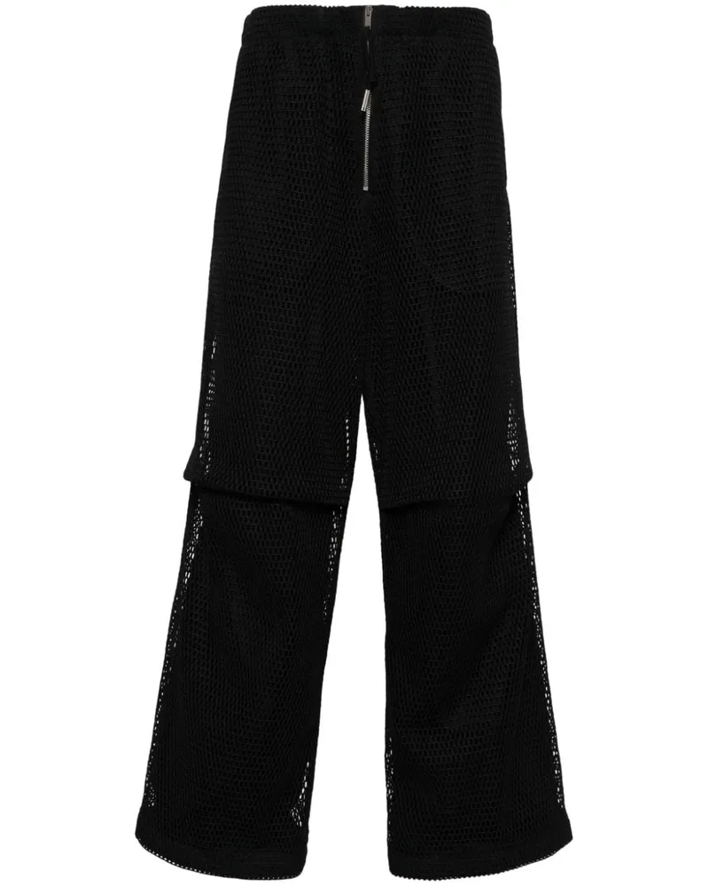 Jil Sander Lochstrick-Hose im Layering-Look - Schwarz Schwarz